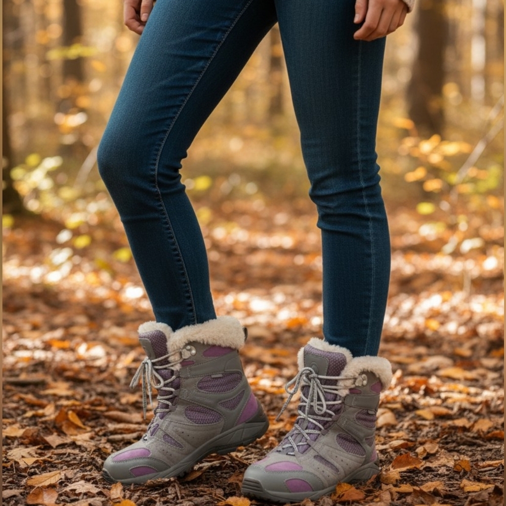 Merrell Women's Gray and Purple Winter Boots